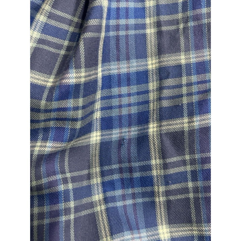 Jos A Banks Travelers Collection Men XL Blue Plaid Button Down Long Sleeve Shirt - Picture 7 of 7